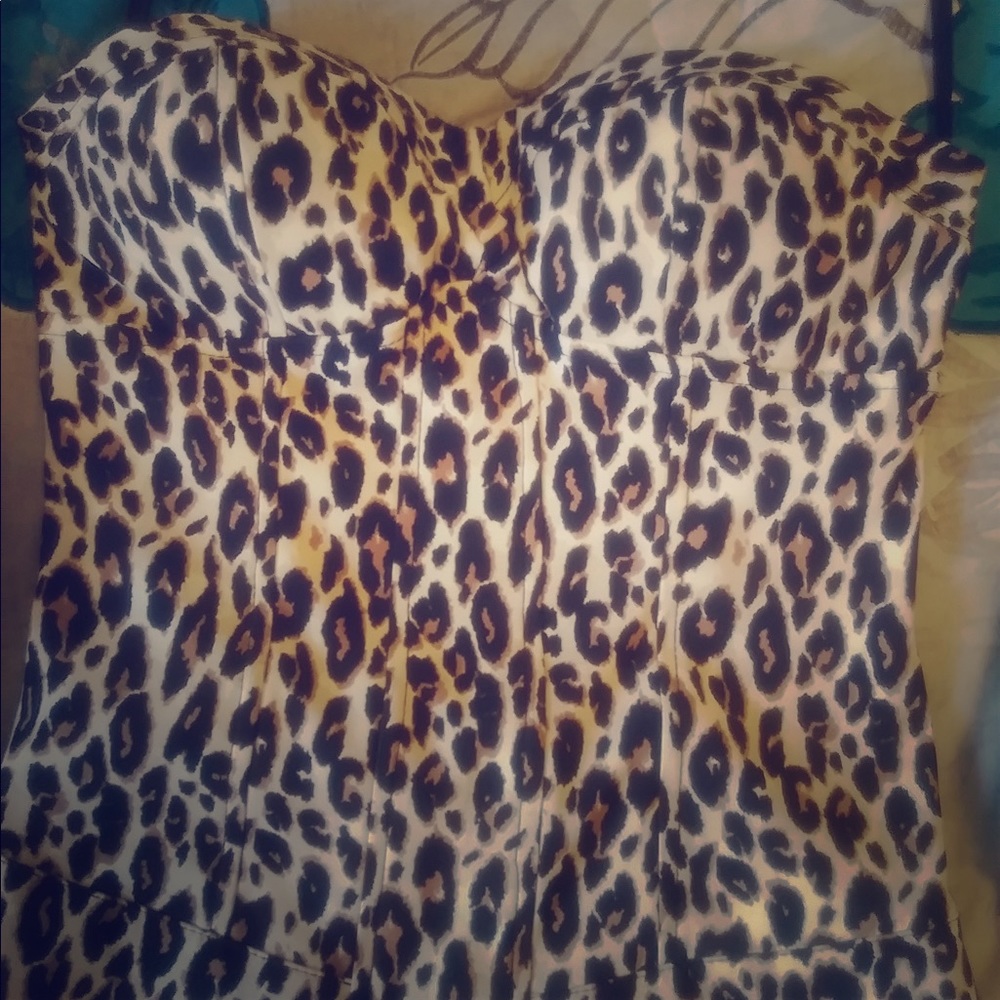 Cheetah print corset top